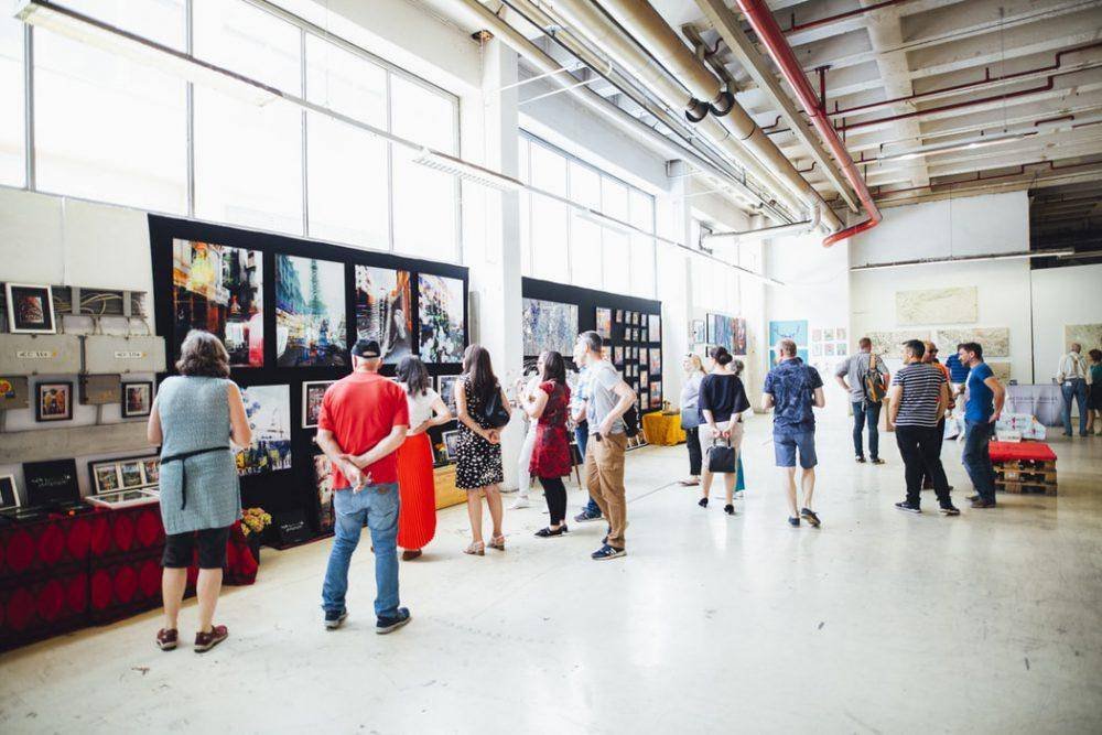 people in an exhibition in Guangzhou.